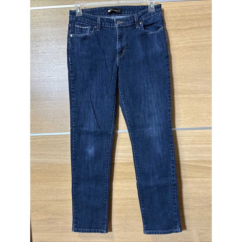 Levis Mid Rise Skinny Jeans Womens Sz 12M W31/L32 Blue Denim embroidered